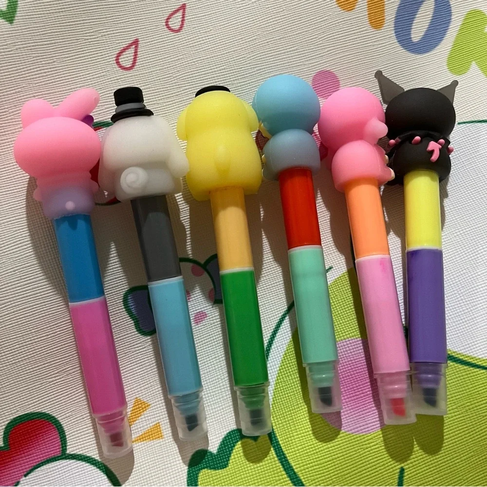 Set of 6 Mini Sanrio Highlighters/ Markers